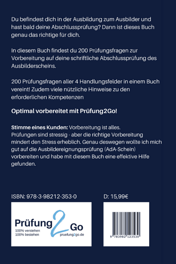 Prüfung Ausbildung der Ausbilder