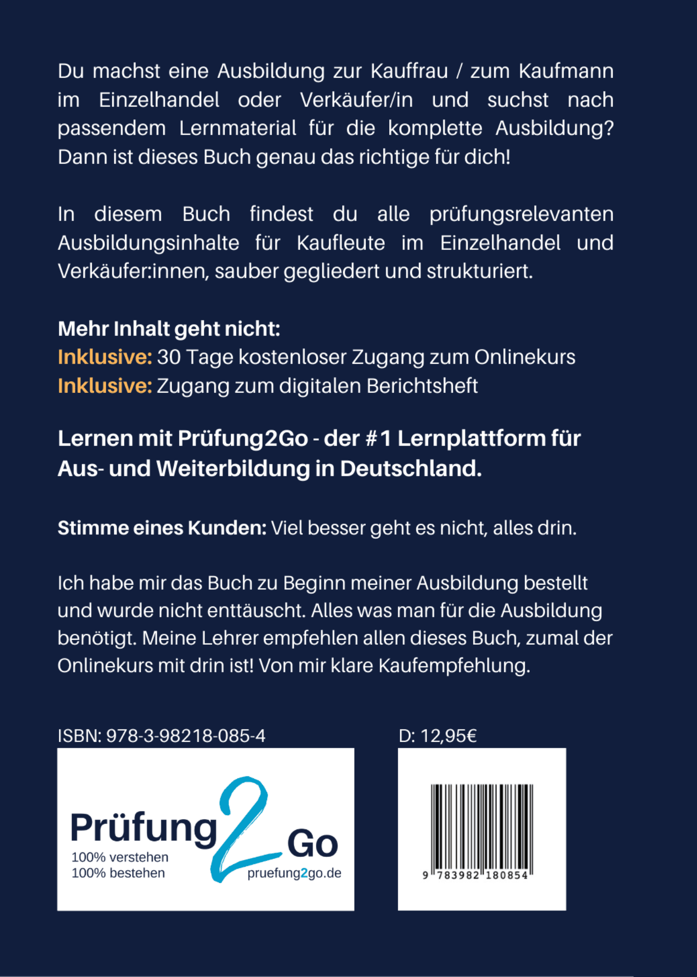 Prüfungsvorbereitung2Go – Kaufmann/-frau im Einzelhandel und Verkäufer/-innen – Prüfungsrelevante Ausbildungsinhalte aller 14 Lernfelder – Bild 2